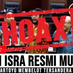 Thumbnail video yang menyebutkan bahwa Saldi Isra mengundurkan diri