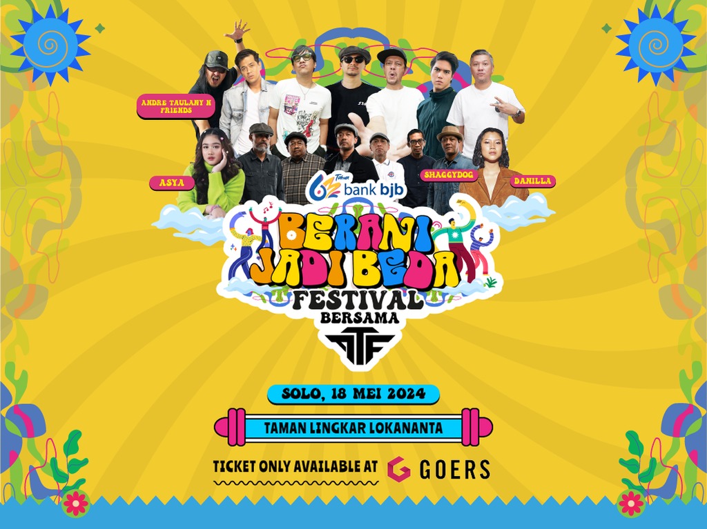Siap-Siap! Berani Jadi Beda Festival Hadir di Solo Bareng bank bjb, Andre Taulany & Friends