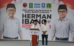 Herman Suherman dan M Solih Deklarasikan Maju Pilkada Cianjur 2024