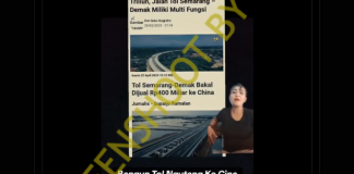 Ilustrasi Tol Semarang-Demak dijual ke China