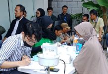 Layanan Kesehatan Gratis dalam rangka peringatan Hari Buruh 2024 yang digelar BPJS Ketenagakerjaan Bandung Bojongsoang bekerja sama dengan RS Mayapada Bandung (Foto: Istimewa)