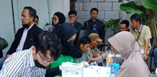 Layanan Kesehatan Gratis dalam rangka peringatan Hari Buruh 2024 yang digelar BPJS Ketenagakerjaan Bandung Bojongsoang bekerja sama dengan RS Mayapada Bandung (Foto: Istimewa)