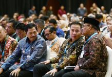 Penjabat Gubernur Jawa Barat Bey Machmudin menghadiri Musrenbangnas Tahun 2024 di Balai Sidang Convention Center, Jakarta, Senin (6/5/2024). (Foto: Adpim Jabar)