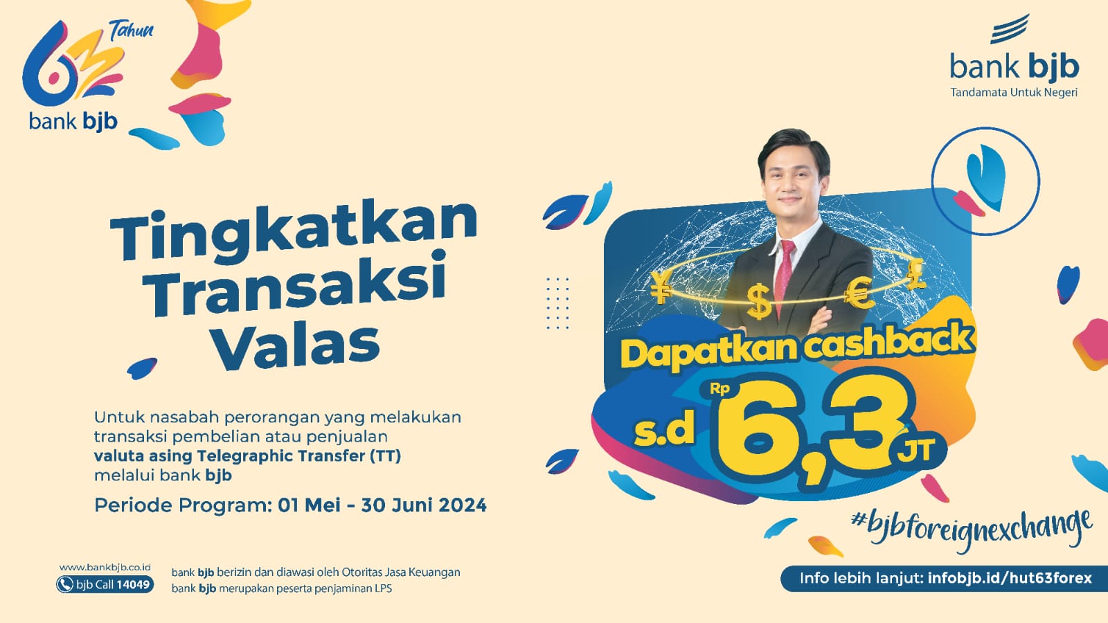 Promo Cashback bjb Foreign Exchange dalam Rangka HUT ke-63 bank bjb
