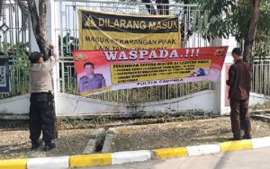 Minimalisir Aksi Curanmor di Purwakarta, Polisi Pasang Spanduk Imbauan