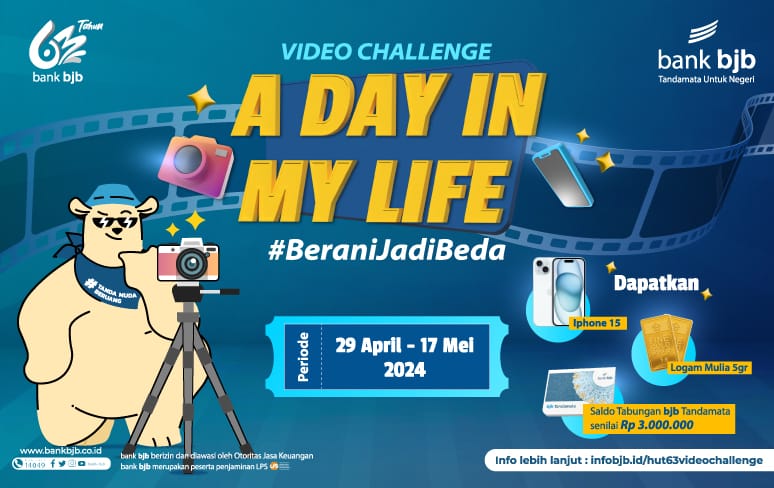 Ulang Tahun ke-63, Bank bjb Gelar Video Challenge Berhadiah Logam Mulia & iPhone!