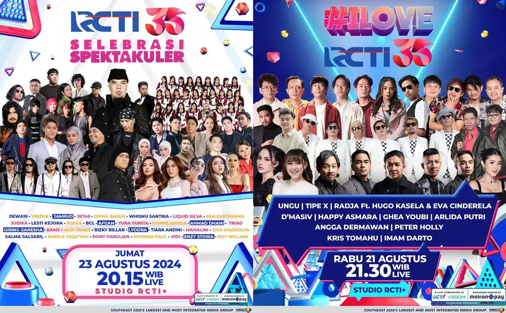 HUT RCTI ke-35, Dewa 19 hingga JKT48 Siap Guncang Panggung