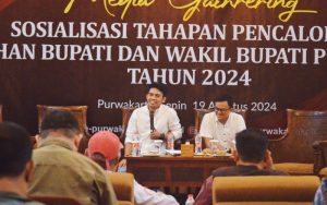 Gelar Media Gathering, KPU Purwakarta Sosialisasikan Tahapan Pilkada 2024