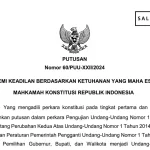 Putusan Mahkamah Konstitusi (MK) Republik Indonesia yang mengubah syarat pencalonan kepala daerah dan wakil kepala daerah pada Pilkada agar lebih adil