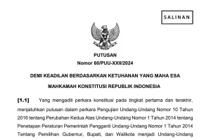 Syarat Pilkada Diubah, MK: Aturan Sebelumnya Tidak Adil