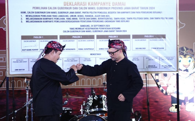 Jeje-Ronal Komitmen Wujudkan Kampanye Damai di Pilkada Jabar 2024