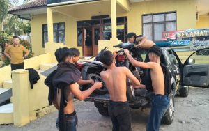 Diduga Hendak Tawuran, Polres Cianjur Amankan Belasan Anggota Geng Motor