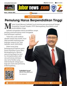 Mensos Saifullah Yusuf Minta Pemulung Harus Berpendidikan Tinggi