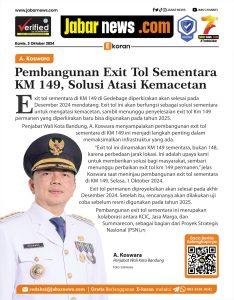 A Koswara: Pembangunan Exit Tol Sementara KM 149 Solusi Atasi Kemacetan