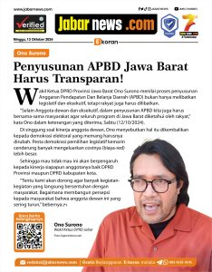 Ono Surono: Penyusunan APBD Jawa Barat Harus Transparan