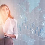 Ilustrasi jaringan internet kantor yang mendukung produktivitas bisnis
