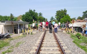 Seorang Pria Terserempet Kereta Api Sejauh 15 Meter di Sukaluyu Cianjur