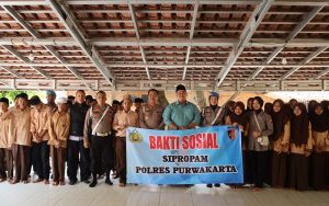 HUT ke-22 Propam Polri, Polres Purwakarta Lakukan Bakti Sosial di Pondok Pesantren