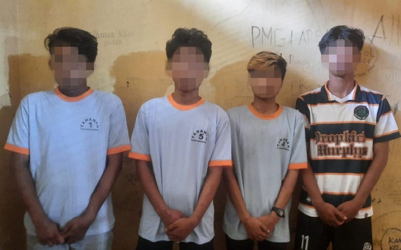 Polisi Amankan Empat Remaja yang Bawa Sajam di Gekbrong Cianjur