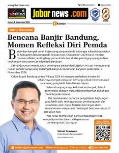 Sahrul Gunawan: Bencana Banjir Bandung, Momen Refleksi Diri Pemda