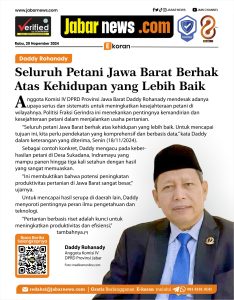 Daddy Rohanady: Petani di Jawa Barat Berhak Atas Kehidupan yang Lebih Baik