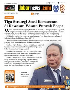 Suntana: Tiga Strategi Atasi Kemacetan di Kawasan Wisata Puncak Bogor