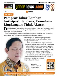 MQ Iswara: Pemprov Jabar Lamban Antisipasi Bencana, Pemetaan Lingkungan Tidak Akurat