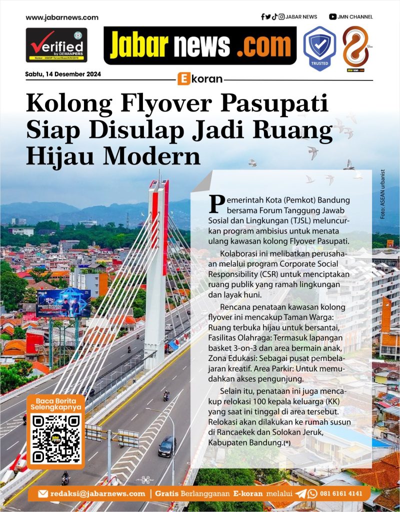 Kolong Flyover Pasupati Bandung Siap Disulap Jadi Ruang Hijau Modern
