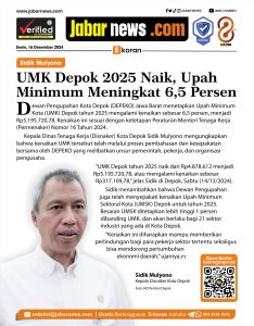 Sidik Mulyono: UMK Depok 2025 Naik, Meningkat 6,5 Persen