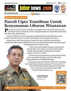 Mochamad Ade Afriandi: Patroli Cipta Trantibum Untuk Kenyamanan Wisatawan
