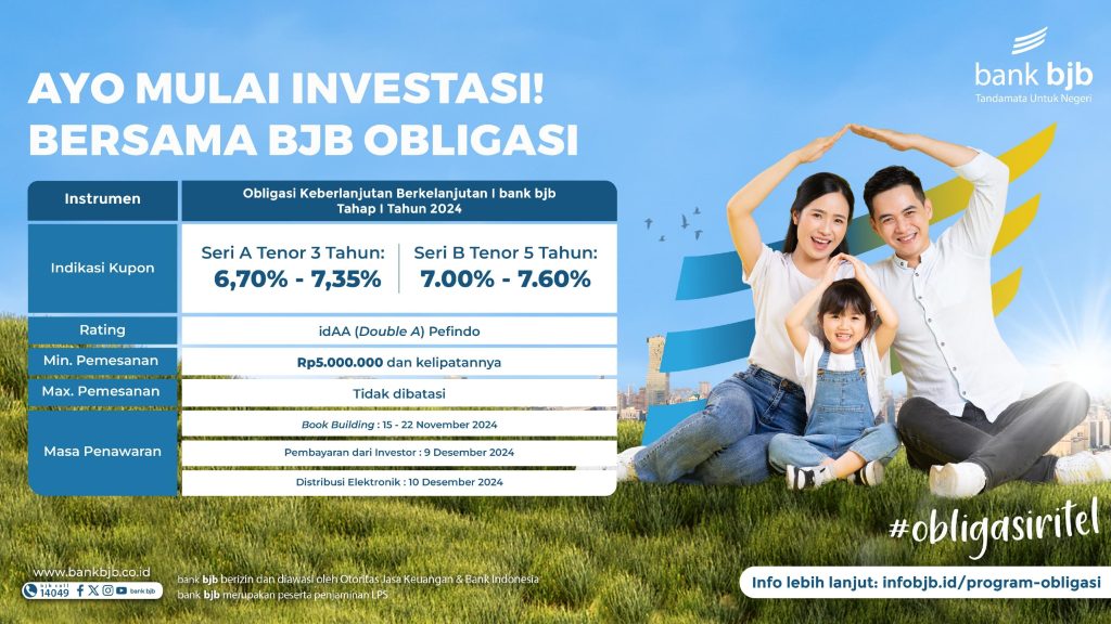 Investasi Cerdas: Sustainability Bond Bank bjb Dibanjiri Permintaan, Oversubscribed Hampir 5 Kali Lipat