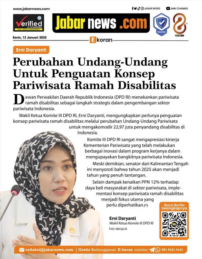 Erni Daryanti: Perubahan Undang-Undang Untuk Pariwisata Ramah Disabilitas