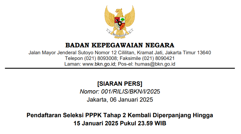 Pendaftaran PPPK 2024 Tahap 2 Diperpanjang Lagi, Catat Batas Waktu dan Tahapannya