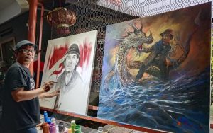 Lukisan ‘Naga Mati di Ujung Bambu’ Karya AR Tanjung: Simbol Perjuangan dan Realitas Kekuasaan!