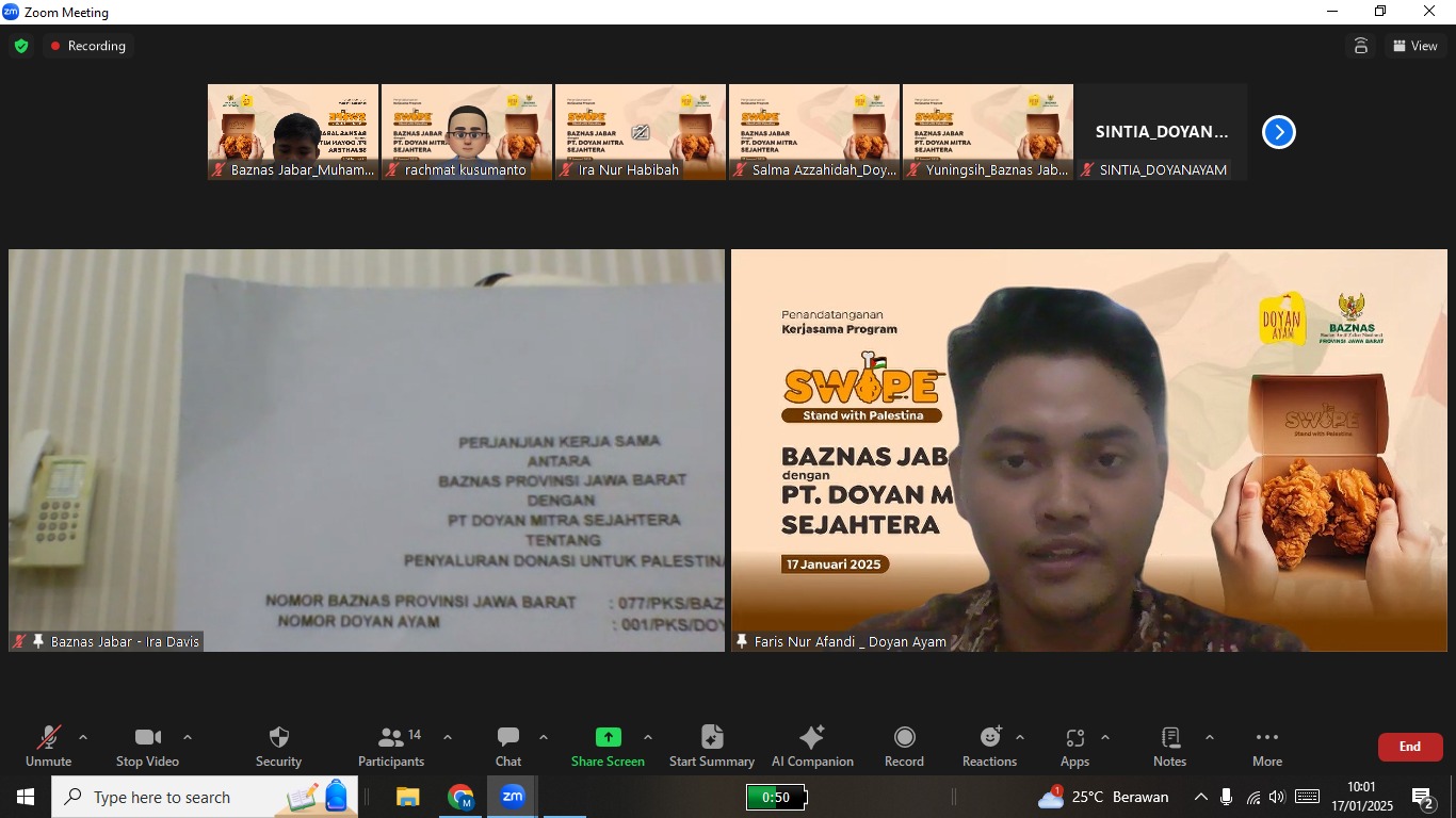 Kolaborasi Peduli Palestina: Bersama BAZNAS Jabar & Doyan Ayam, Setiap Pembelian Jadi Berkah