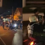 Kolase tangkapan layar video aksi tawuran segerombolan pemuda bersenjata tajam di Purwakarta (Foto: Tangkapan layar akun Instagram @purwakarta_kekinian)
