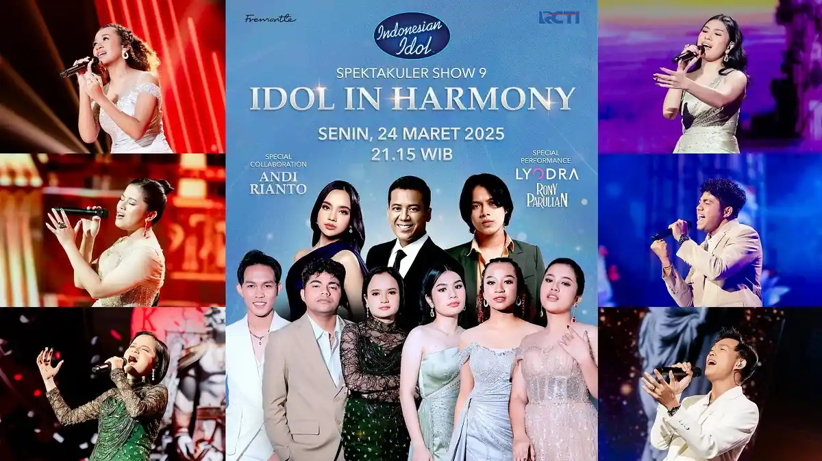 Para finalis Top 6 Indonesian Idol XIII siap memanaskan panggung "Idol in Harmony" di Spektakuler Show 9, Senin, 24 Maret 2025, pukul 21.15 WIB di RCTI.