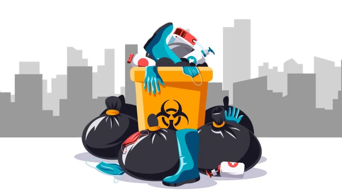 DLHK Karawang temukan limbah medis bercampur sampah rumah tangga di permukiman. Diduga akibat kelalaian dua rumah sakit.