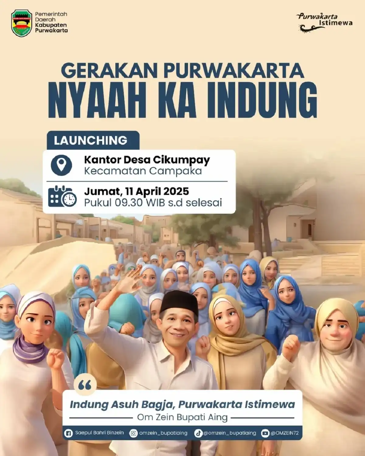 Flyer Launching Gerakan Purwakarta Nyaah Ka Indung