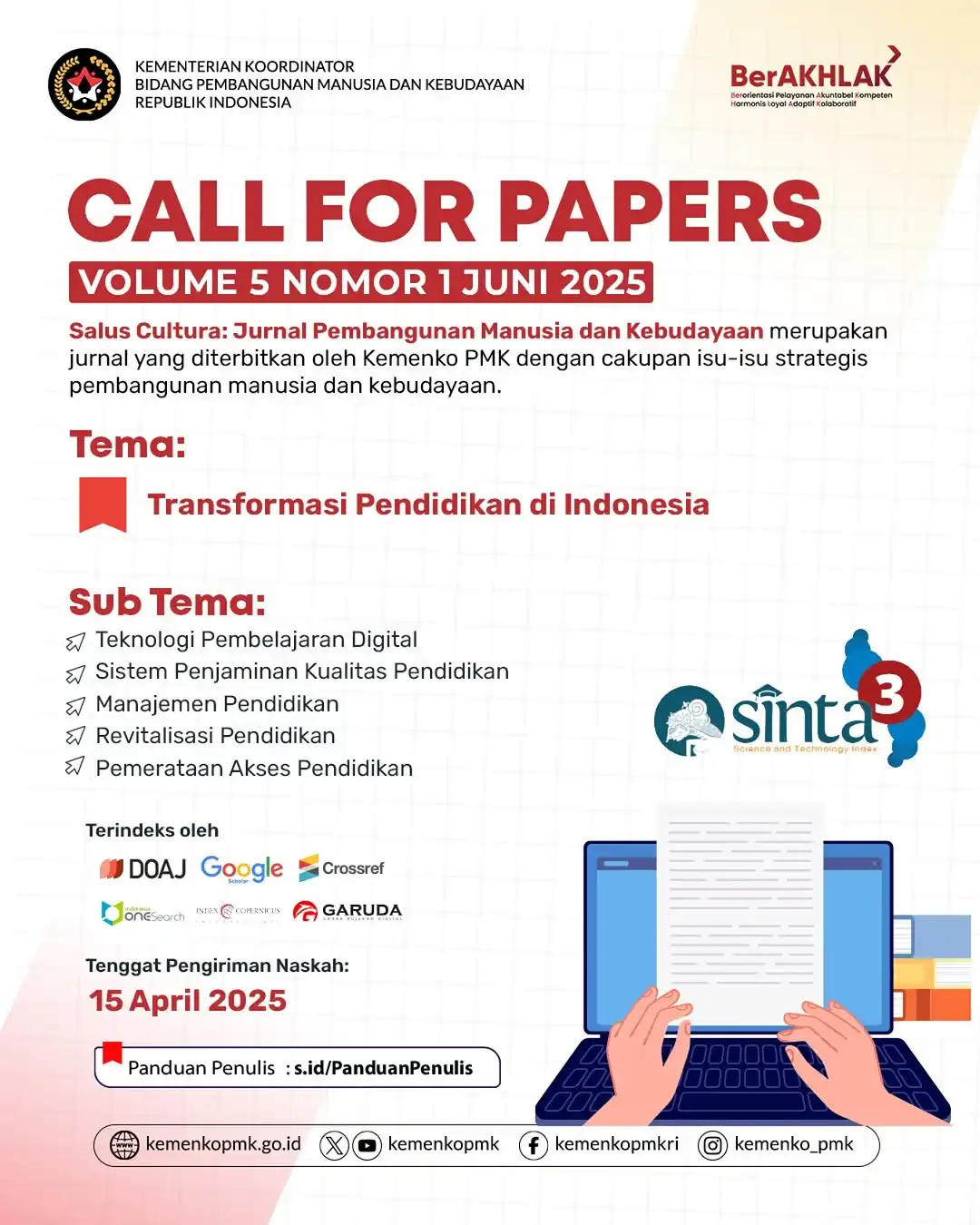 Flyer call for papers (Instagram/@kemenko_pmk)