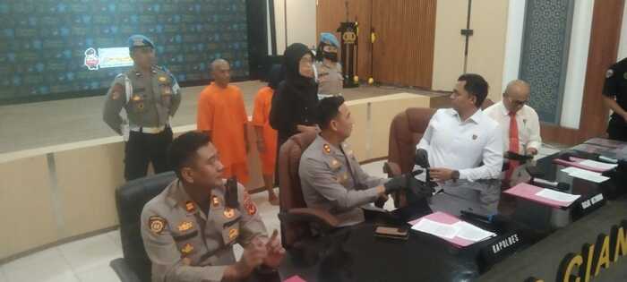 Konferensi pers di Mapolres Cianjur