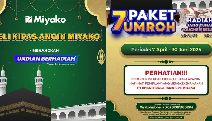 Miyako Beri Hadiah Umroh Gratis, Wujud Apresiasi untuk Pelanggan Setia