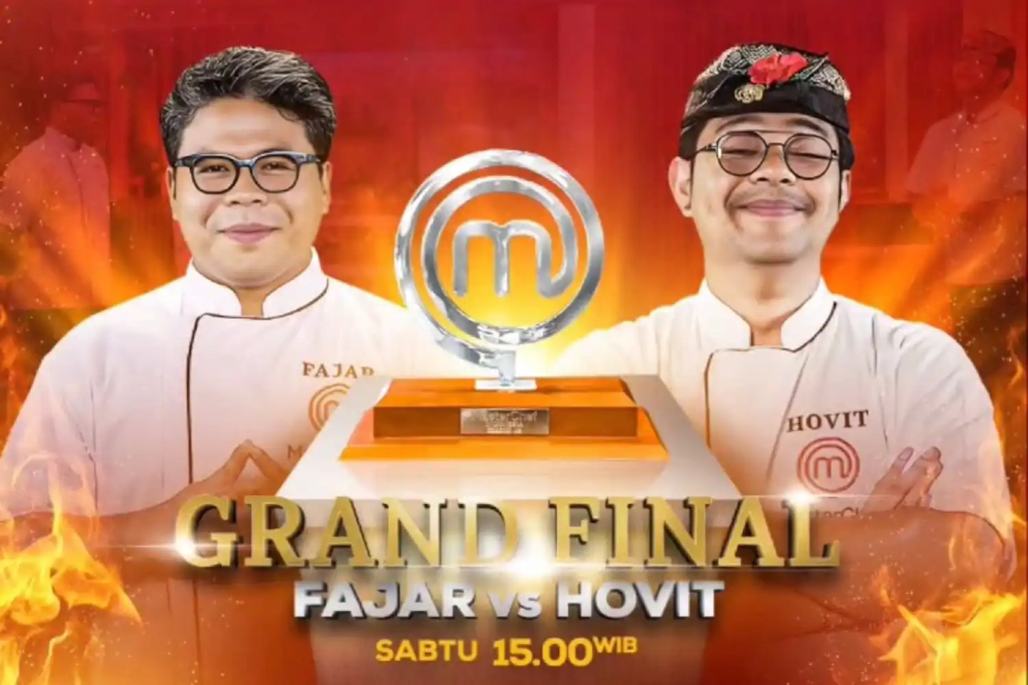 Fajar dan Hovit adu skill di Grand Final MasterChef Indonesia Season 12. Siapa juara MasterChef 2025 Saksikan di RCTI, Sabtu 17 Mei!
