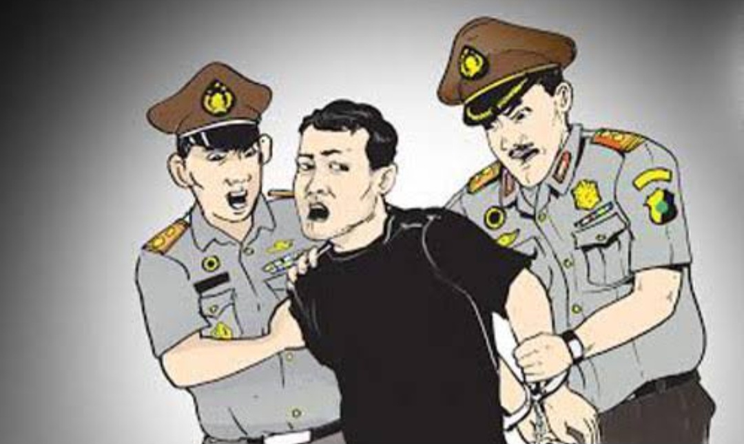 Ilustrasi penangkapan pelaku kejahatan