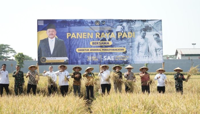 Dukung Ketahanan Pangan Nasional, Warga Binaan Lapas Subang Panen 12 Ton Gabah