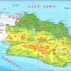 Peta wilayah Provinsi Jawa Barat yang menunjukkan kabupaten/kota, batas provinsi, dan wilayah potensial pemekaran seperti Sunda Pakuan dan Sunda Galuh.