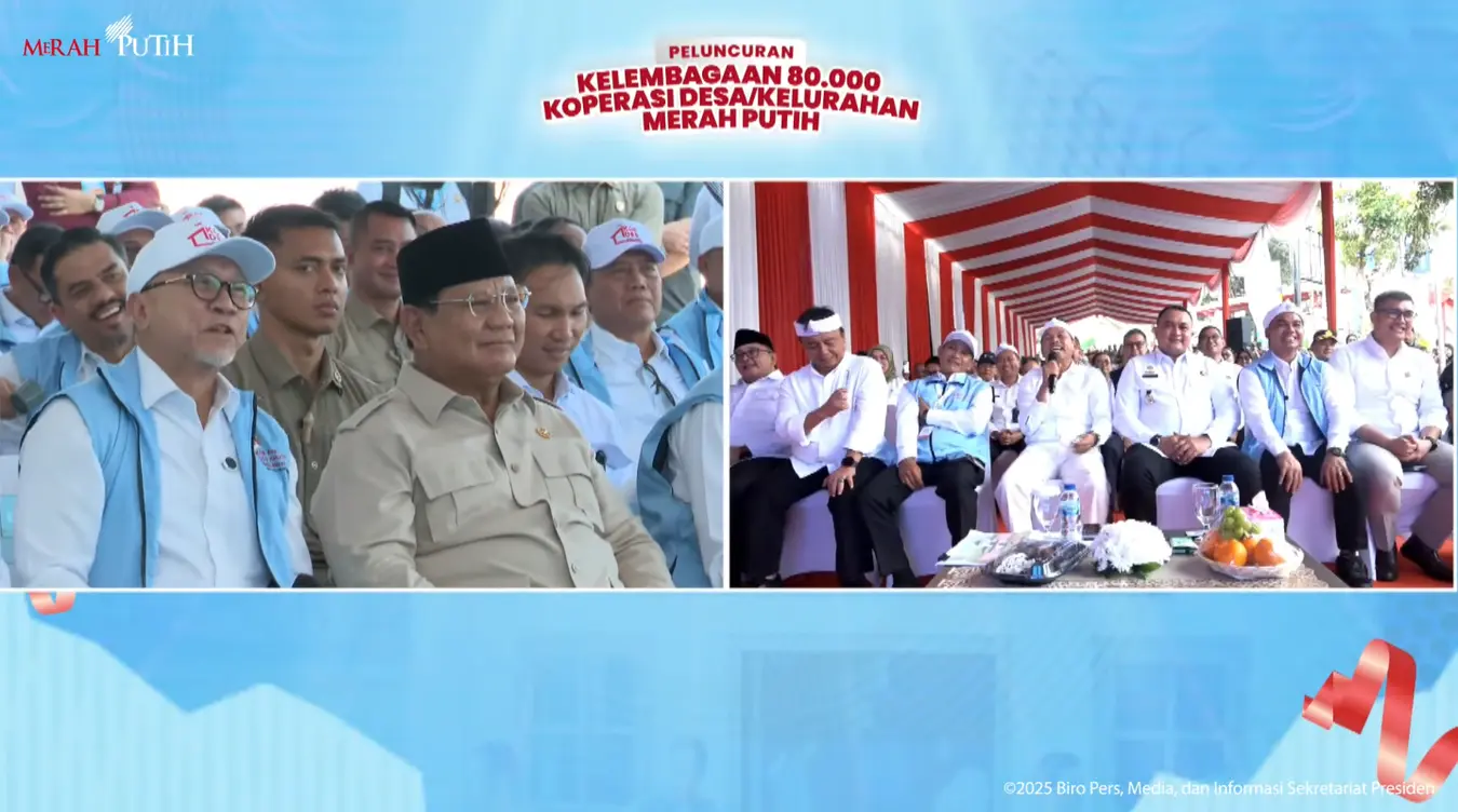 Dedi Mulyadi saat laporkan Koperasi Desa Merah Putih Jabar ke Presiden Prabowo