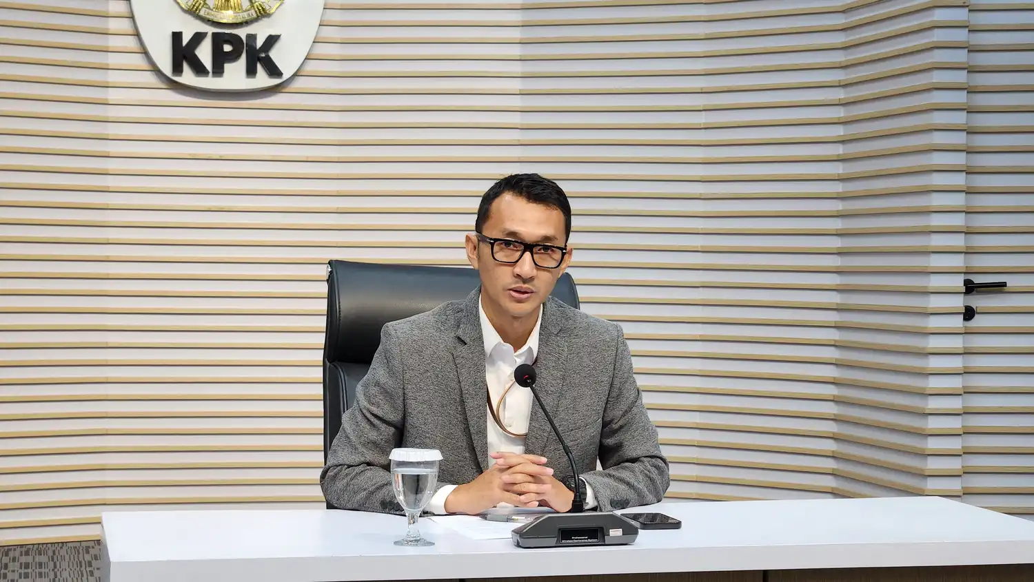 Juru Bicara KPK Budi Prasetyo sampaikan 17 masalah dalam RUU KUHAP di Gedung Merah Putih
