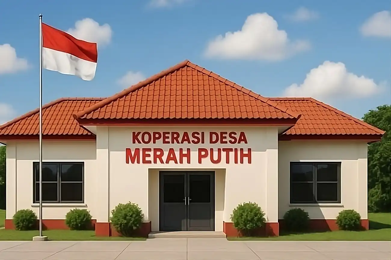 Gedung Koperasi Merah Putih yang menjadi bagian dari skema penjaminan dana desa Rp70 triliun.
