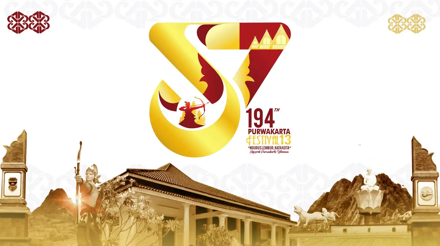 Logo Hari Jadi Purwakarta 2025 bertema Ngosrek Purwakarta Istimewa dengan angka 57 dan elemen budaya